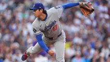 Dodgers’ Shohei Ohtani removed vs. Rockies after taking comebacker off leg