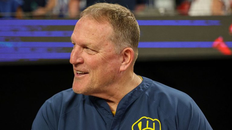 Milwaukee Brewers manager Pat Murphy reacts after a baseball game against the Atlanta Braves, Wednesday, Aug. 6, 2025, in Atlanta. (Colin Hubbard/AP)