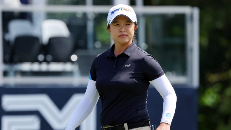 Sei Young Kim, of South Korea, crosses the 18th green after putting out during the first round of the FM Championship LPGA golf tournament at TPC Boston, Thursday, Aug. 28, 2025, in Norton, Mass. (Michael Dwyer/AP)