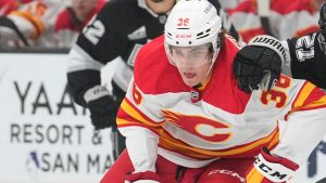 Calgary Flames left wing Aydar Suniev. (Mark J. Terrill/AP)