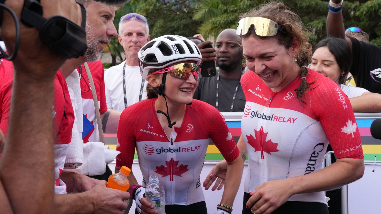 Canada’s Magdeleine Vallieres wins elite road race at cycling worlds