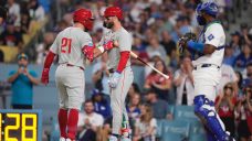 Phillies clinch NL East title in wild 10th-inning comeback against Dodgers