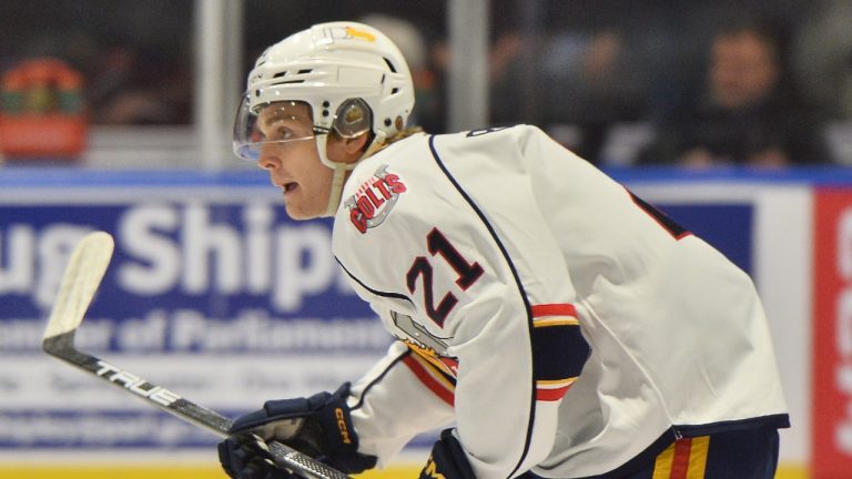 Riley Patterson of the Barrie Colts. (Terry Wilson/OHL Images)