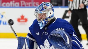 Toronto Maple Leafs' goaltender Anthony Stolarz. (Frank Gunn/CP)