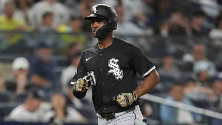 Chicago White Sox's Michael A. Taylor runs the bases after hitting a two-run home run during the fourth inning of a baseball game against the New York Yankees Thursday, Sept. 25, 2025, in New York. (Frank Franklin II/AP)