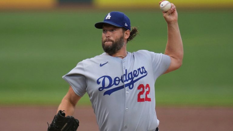 Los Angeles Dodgers pitcher Clayton Kershaw delivers during the first inning of a baseball game against the Pittsburgh Pirates in Pittsburgh, Tuesday, Sept. 2, 2025. (Gene J. Puskar/AP)