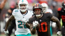 Quinshon Judkins scores three TDs as Browns roll past Dolphins