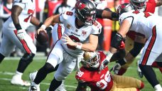 Mayfield tosses two TDs, Buccaneers cruise past injury-plagued 49ers