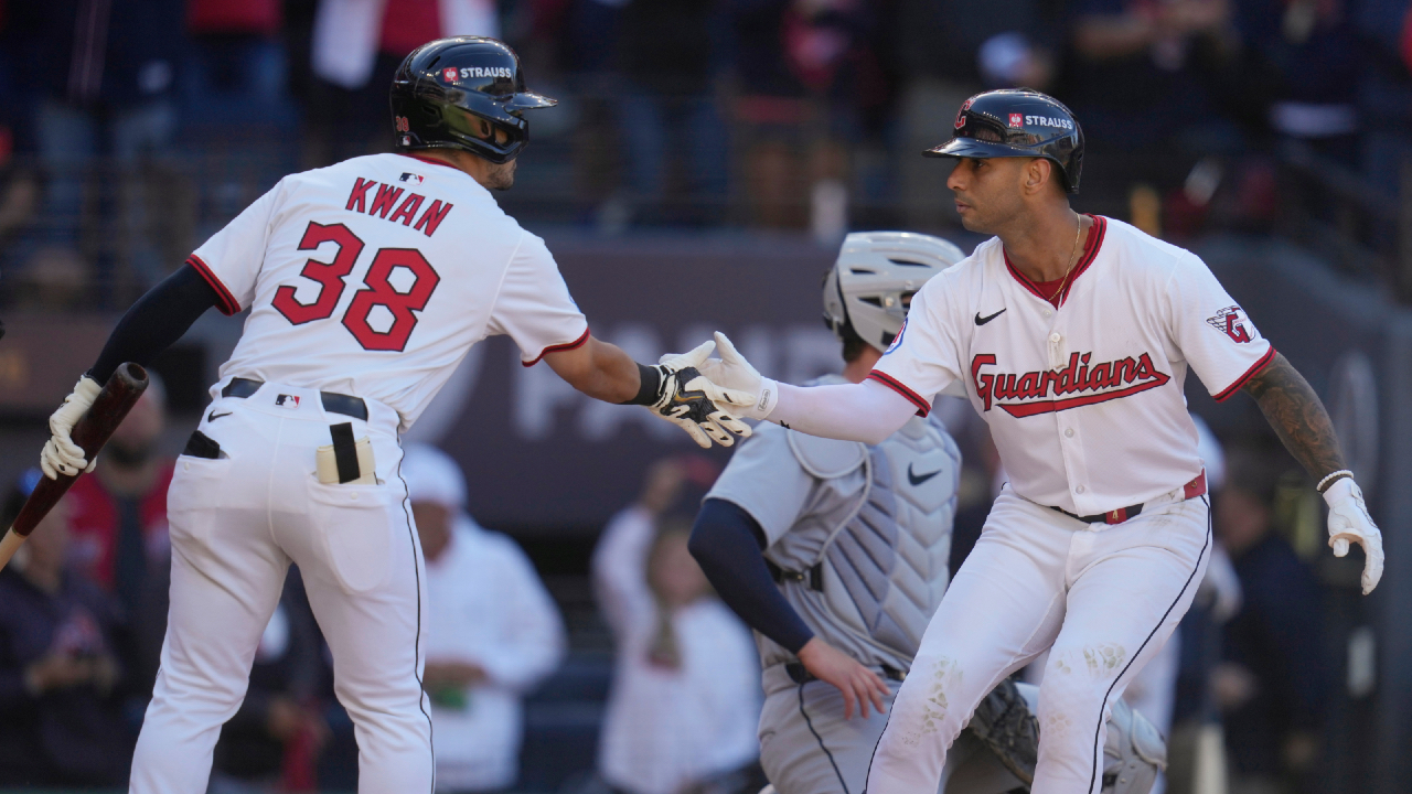 Five-run eighth inning powers Guardians past Tigers to even AL