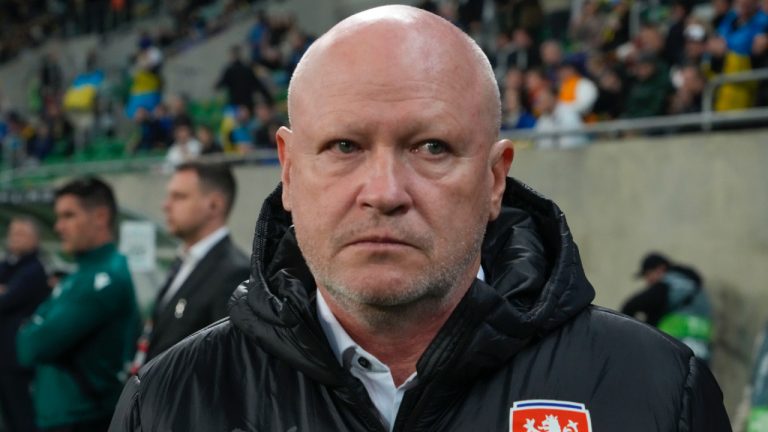 Czechia's head coach Ivan Hasek looks before the UEFA Nations League soccer match between Ukraine and Czech Republic at the Tarczynski Arena, in Wroclaw, Poland, Monday, Oct. 14, 2024. (Czarek Sokolowski/AP)