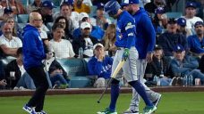 Blue Jays’ George Springer leaves Game 3 of World Series with right-side discomfort