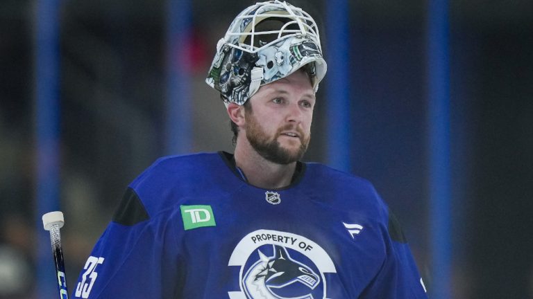 Vancouver Canucks goalie Thatcher Demko. (Darryl Dyck/CP)