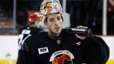 Flames’ backup job still up in the air after low-effort loss to Canucks