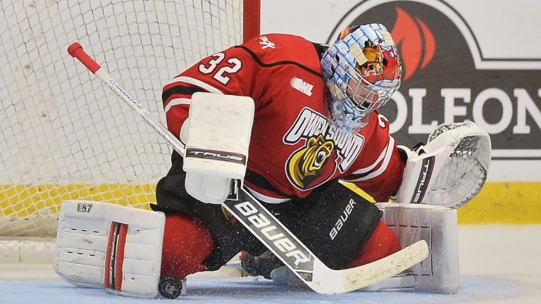 Carter George of the Owen Sound Attack. (Terry Wilson/OHL Images).