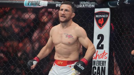 UFC-bantamweight-champion-Merab-Dvalishvili-stands-in-the-Octagon-before-a-title-bout