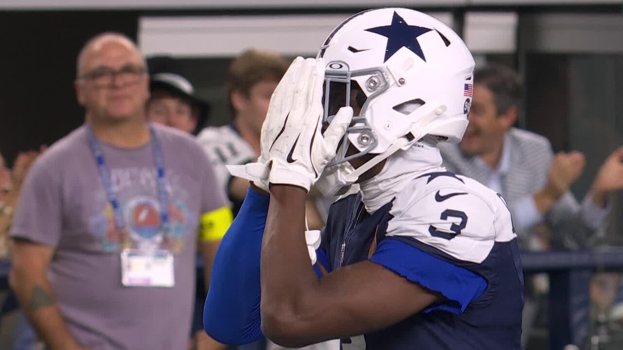 Cowboys’ Pickens hurdles defender to set up Williams’ TD