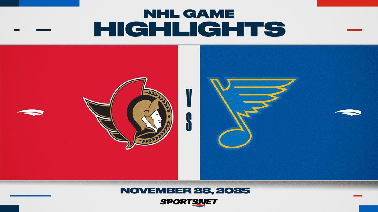 NHL Highlights: Blues 4, Senators 3
