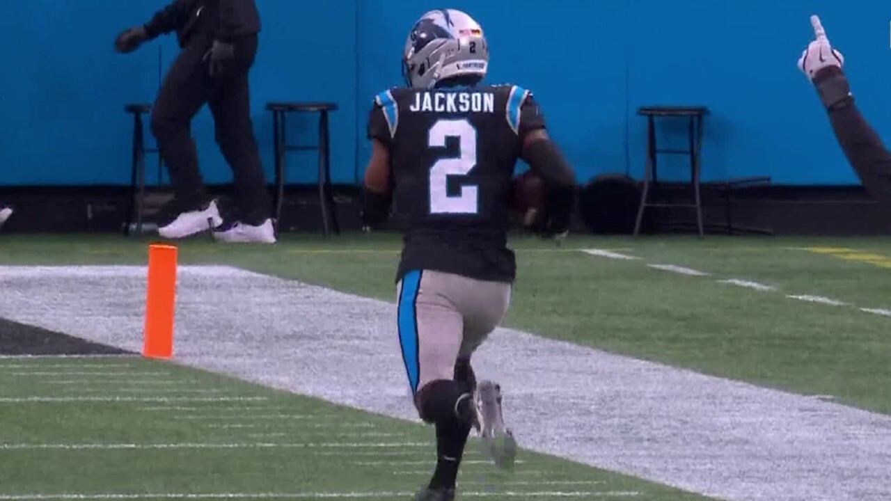 Panthers’ Jackson intercepts Stafford and takes it to the house for pick-six