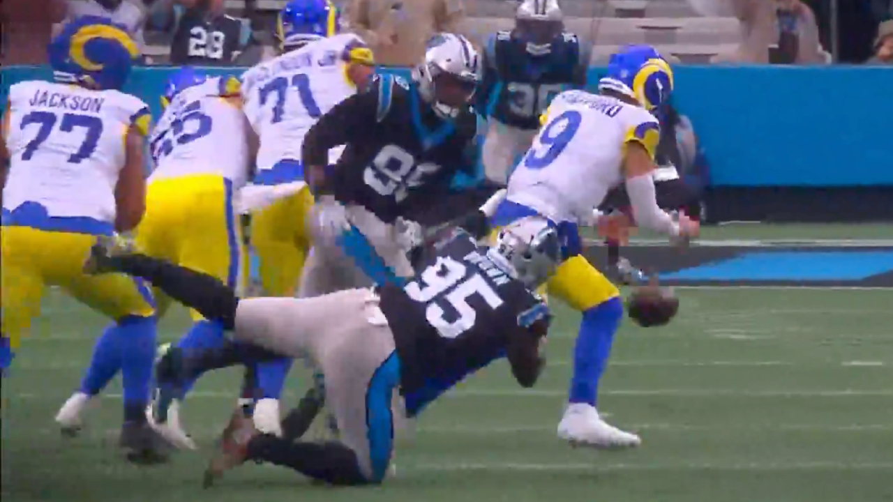 Panthers’ Brown forces crucial fumble to seal the game vs. Rams