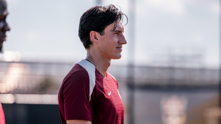 English-born centre back Alfie Jones is shown training with the Canadian men's national team in Ft. Lauderdale, Fla., in a Saturday, Nov. 15, 2025, handout photo. (CP/Handout - Canada Soccer, Audrey Magny)