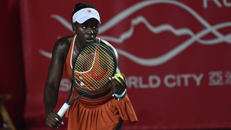 Hong Kong Tennis Open - Day 6 Canadian tennis player Victoria Mboko during a match at the Hong Kong Tennis Open on October 30, 2025 in Hong Kong. Photo by Kobe Li/Nexpher Images Hong Kong