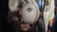 Roots CEO Meghan Roach catches Bichette’s home run ball