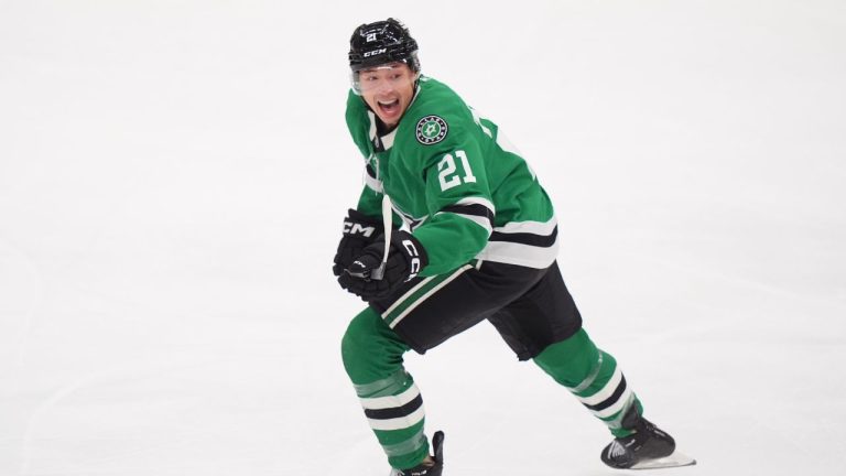 Dallas Stars left wing Jason Robertson skates during the third period of an NHL hockey game against the Philadelphia Flyers Nov. 15, 2025, in Dallas. (LM Otero/ AP)