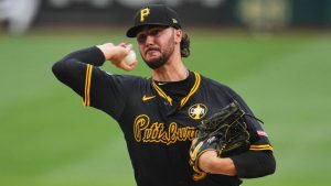 Pittsburgh Pirates pitcher Paul Skenes delivers during the second inning of a baseball game against the Cincinnati Reds in Pittsburgh, Thursday, Aug. 7, 2025. (Gene J. Puskar/AP)