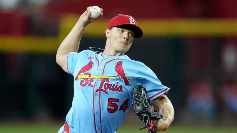 St. Louis Cardinals starting pitcher Sonny Gray throws against the Arizona Diamondbacks during the first inning of a baseball game Saturday, July 19, 2025, in Phoenix. (Ross D. Franklin/AP)