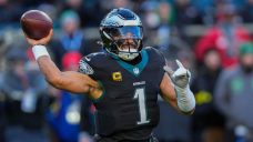 Eagles QB Jalen Hurts out vs. Panthers due to superficial blood clot