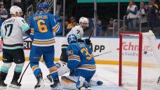 Blues’ Montgomery questions Kraken&#8217;s late game-tying goal