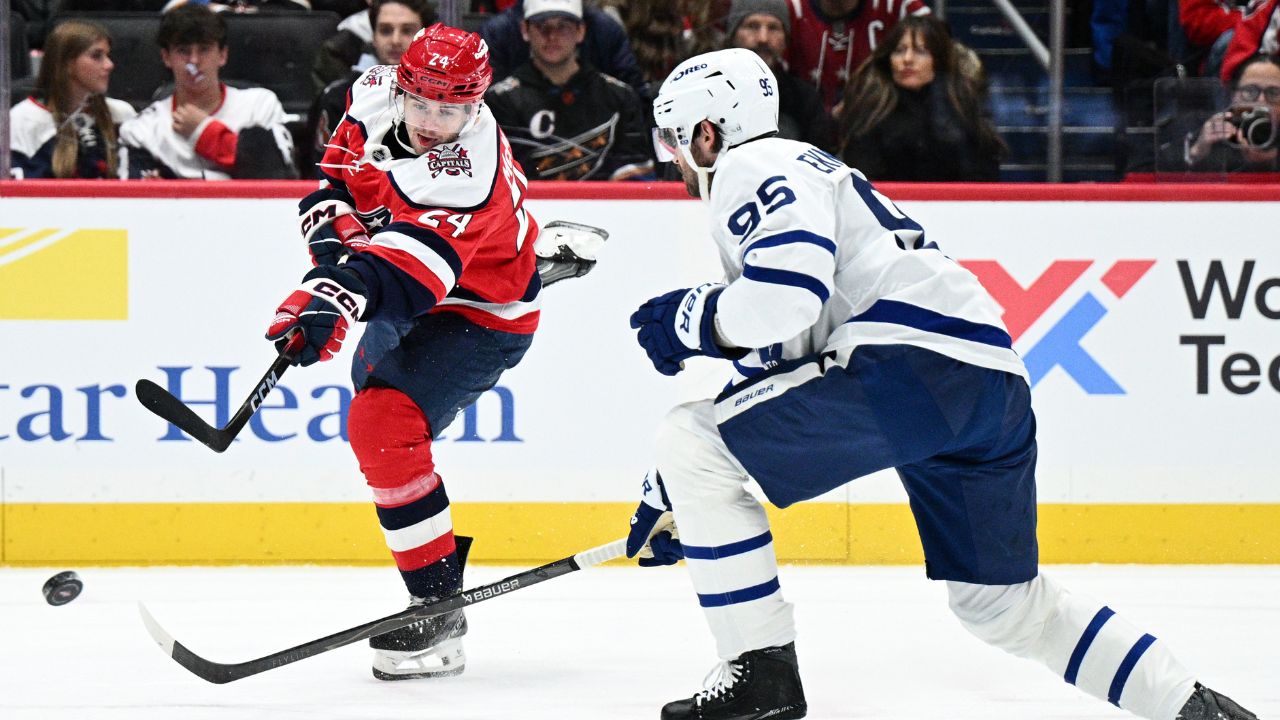 Maple Leafs blow two-goal lead in loss to Capitals