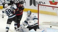 Spence scores his first with Senators as father looks on in win over Mammoth