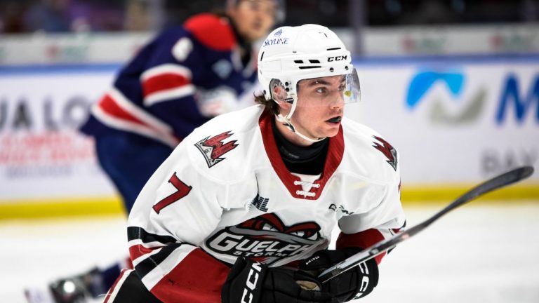 Jett Luchanko of the Guelph Storm. (Natalie Shaver/OHL Images)