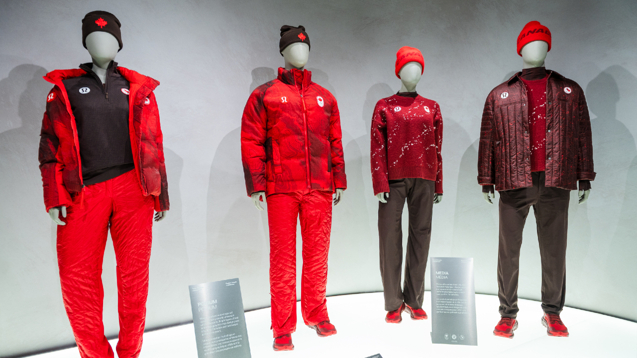 Lululemon’s new Team Canada uniforms for the Milano Cortina 2026 Winter Olympics are unveiled in Toronto, Tuesday, Nov. 18, 2025. (Laura Proctor/CP)