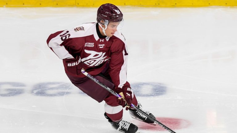Adam Novotny of the Peterborough Petes. (Robert Lefebvre/OHL Images)
