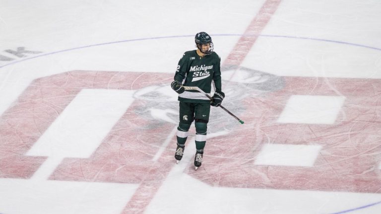 Michigan State Spartans forward Porter Martone.  (Michael Caples/Michigan State Athletics)