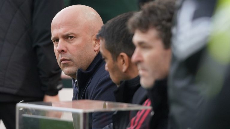 Liverpool's manager Arne Slot waits for the start of the English Premier League soccer match between Liverpool and Nottingham Forest in Liverpool, England, Saturday, Nov. 22, 2025. (Ian Hodgson/AP)