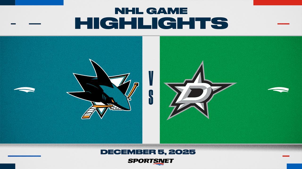 NHL Highlights: Stars 4, Sharks 1