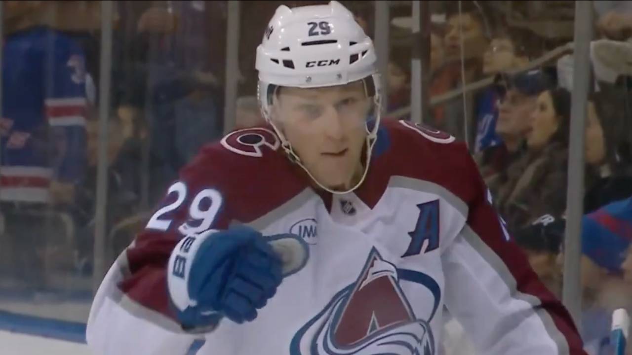 Avalanche’s MacKinnon bats in rebound past Shesterkin for sweet finish