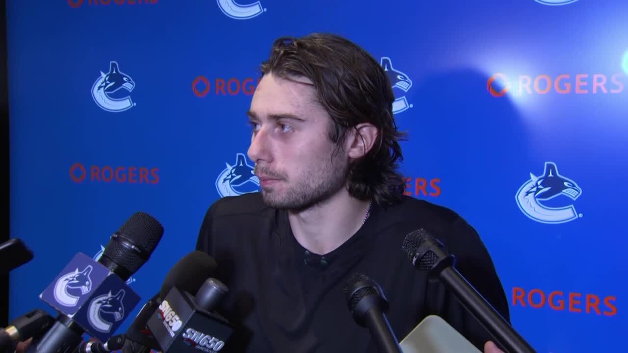 Canucks’ Hughes responds to recent Devils trade rumours