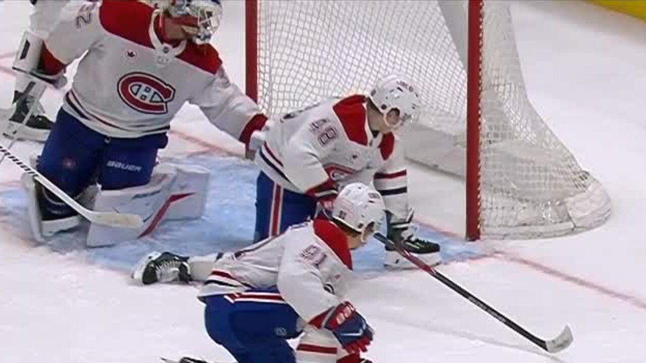 Canadiens’ Hutson saves goal with block on Crosby’s shot in final minute