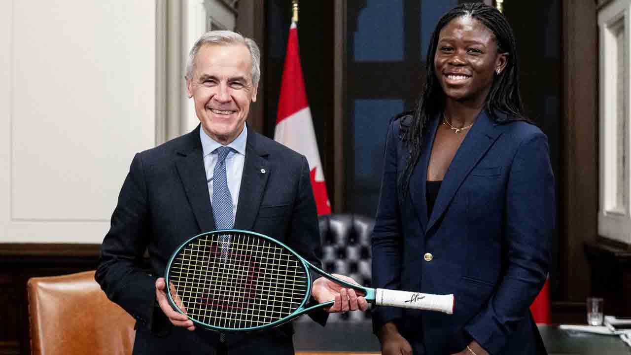 Prime Minister Carney hosts Canadian tennis star Mboko on Parliament Hill