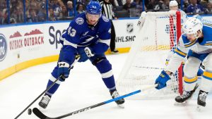 Tampa Bay Lightning defenceman Darren Raddysh (43). (Chris O'Meara/AP)