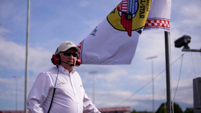 Team owner Richard Childress watches the NASCAR All-Star Open auto race. (Scott Kinser/AP)