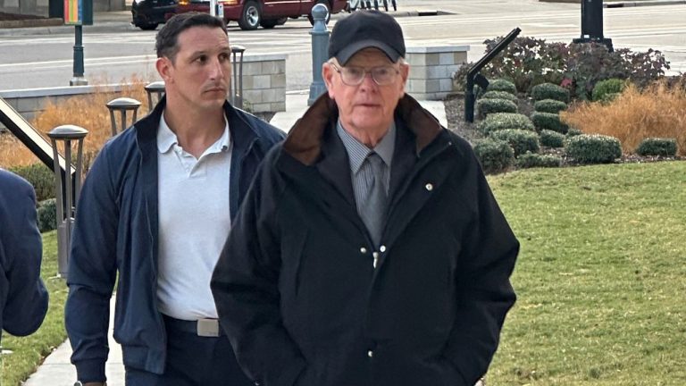 NASCAR chairman Jim France enters federal court in Charlotte, N.C., on Wednesday Dec 3, 2025. (Jenna Fryer/AP)