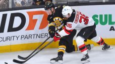 Morgan Geekie, Jeremy Swayman lead Bruins past Devils