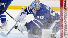 Woll nets shutout as injury-riddled Maple Leafs burn Devils