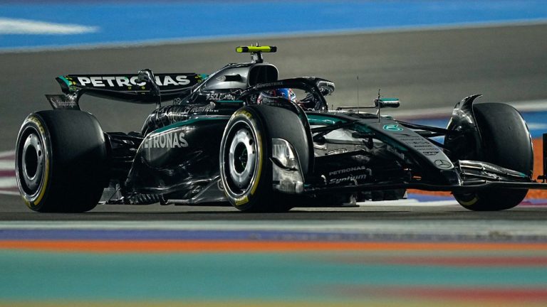 Mercedes driver Andrea Kimi Antonelli of Italy steers his car during the Qatar Formula One Grand Prix, in Lusail, Qatar, Sunday, Nov. 30, 2025.(Fatima Shbair/AP Photo)