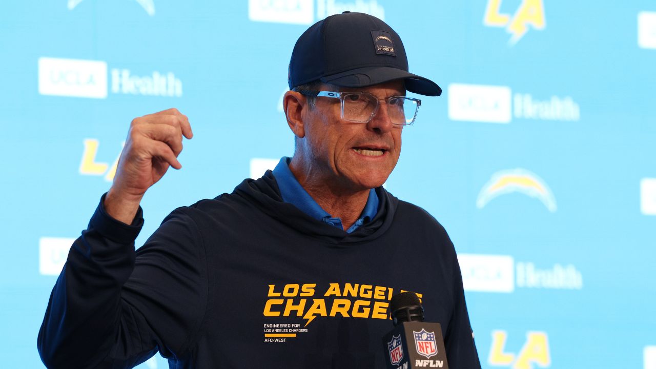 Chargers’ Harbaugh compares victory over Eagles to birth of his kids